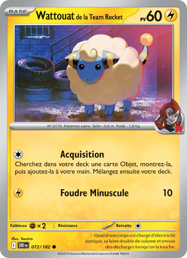 Carte Wattouat de la Team Rocket 072/182 – Rivalités Destinées