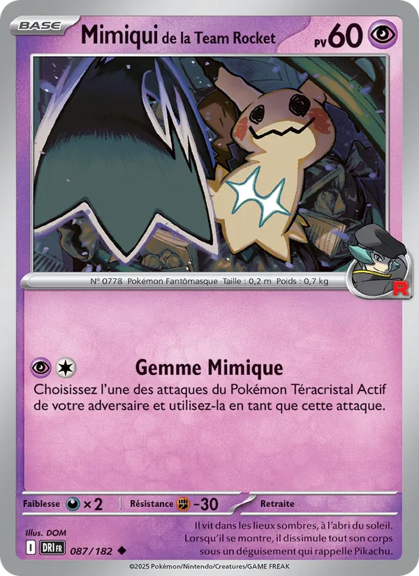 Carte Mimiqui de la Team Rocket 087/182 – Rivalités Destinées