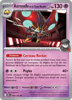 Carte Astronelle de la Team Rocket 089/182 – Rivalités Destinées