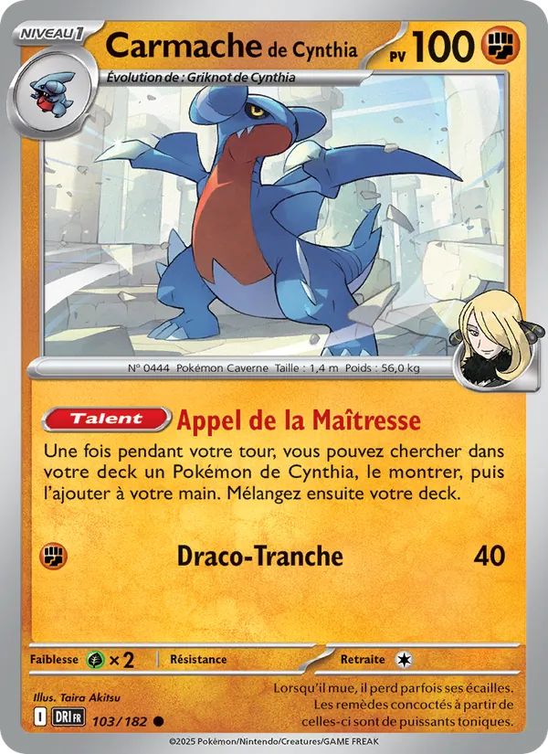 Carte Carmache de Cynthia 103/182 – Rivalités Destinées