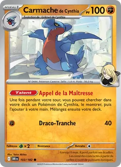 Carte Carmache de Cynthia 103/182 – Rivalités Destinées