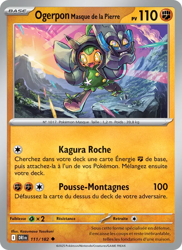 Carte Ogerpon Masque de la Pierre 111/182 – Rivalités Destinées