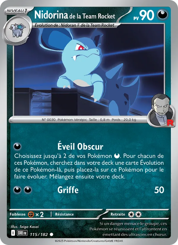 Carte Nidorina de la Team Rocket 115/182 – Rivalités Destinées