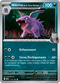 Carte Nidorino de la Team Rocket 118/182 – Rivalités Destinées
