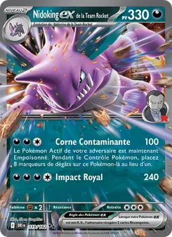 Carte Nidoking-ex de la Team Rocket 119/182 – Rivalités Destinées