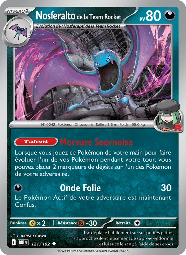 Carte Nosferalto de la Team Rocket 121/182 – Rivalités Destinées