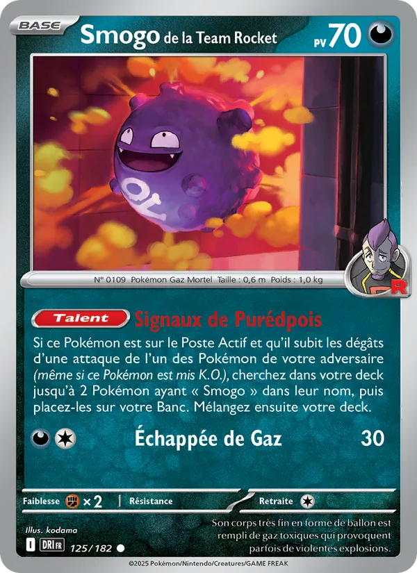 Carte Smogo de la Team Rocket 125/182 – Rivalités Destinées