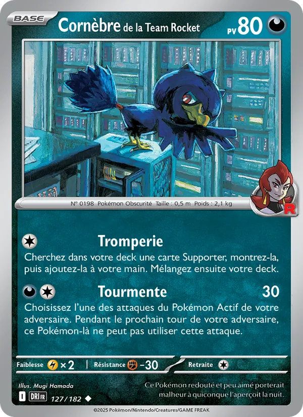 Carte Cornèbre de la Team Rocket 127/182 – Rivalités Destinées