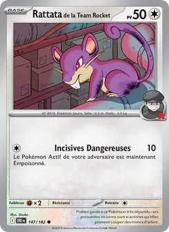 Carte Rattata de la Team Rocket 147/182 – Rivalités Destinées
