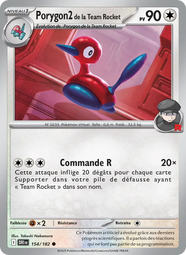 Carte Porygon2 de la Team Rocket 154/182 – Rivalités Destinées