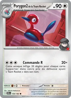 Carte Porygon2 de la Team Rocket 154/182 – Rivalités Destinées