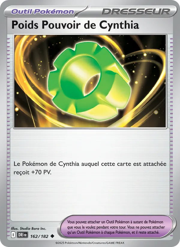 Carte Poids Pouvoir de Cynthia 162/182 – Rivalités Destinées