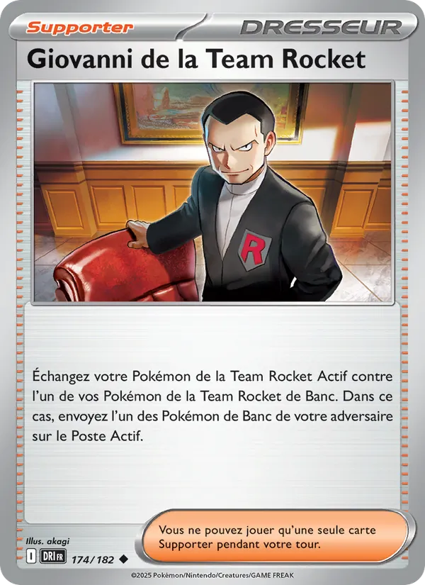Carte Giovanni de la Team Rocket 174/182 – Rivalités Destinées