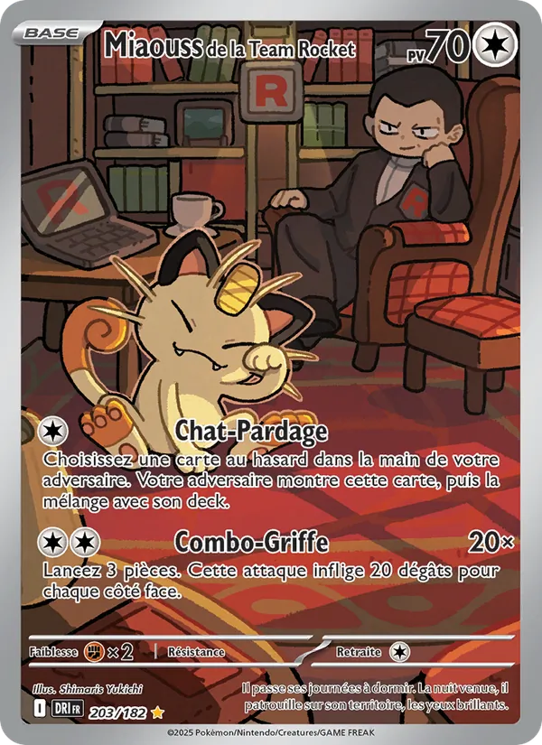 Carte Miaouss de la Team Rocket 203/182 – Rivalités Destinées