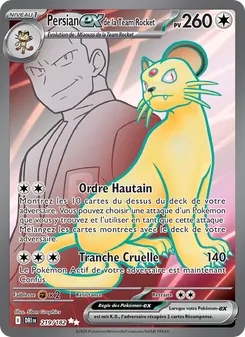Carte Persian-ex de la Team Rocket 219/182 – Rivalités Destinées