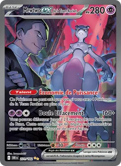 Carte Mewtwo-ex de la Team Rocket 231/182 – Rivalités Destinées