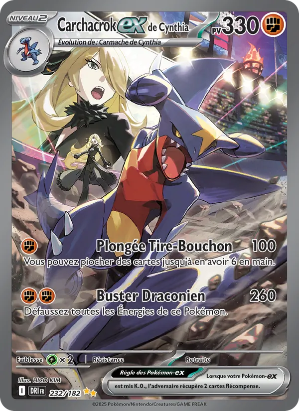 Carte Carchacrok-ex de Cynthia 232/182 – Rivalités Destinées