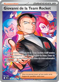 Carte Giovanni de la Team Rocket 238/182 – Rivalités Destinées