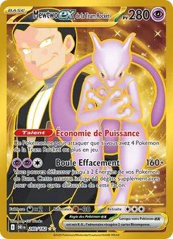 Carte Mewtwo-ex de la Team Rocket 240/182 – Rivalités Destinées