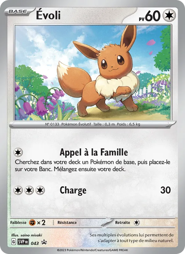 Carte Évoli 043/225 – SVP Black Star Promos