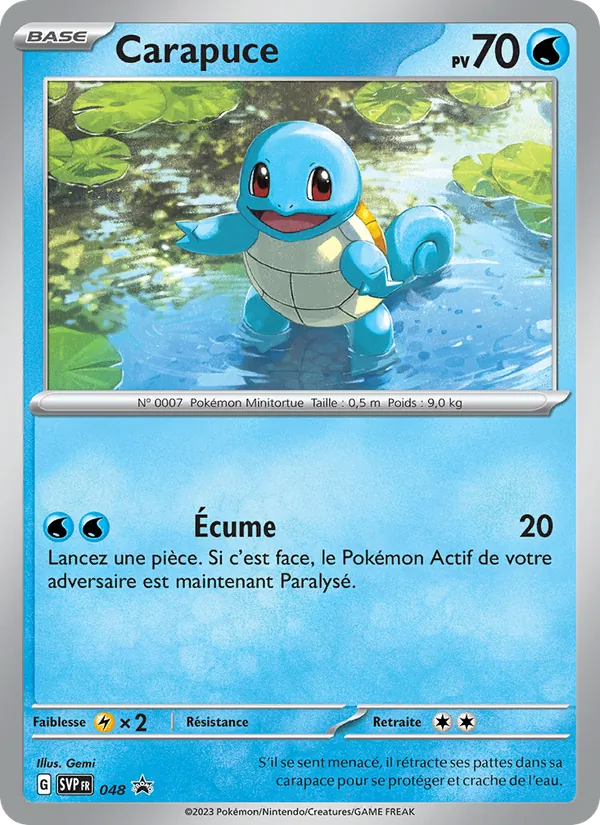 Carte Carapuce 048/225 – Promo SV