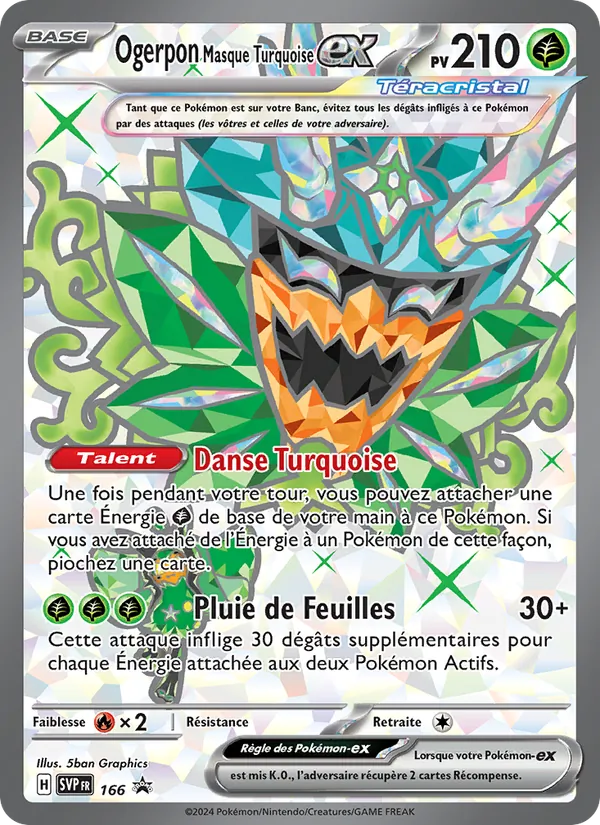 Carte Ogerpon Masque Turquoise-ex 166/225 – Promo SV
