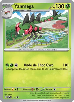 Carte Yanmega 187/225 – SVP Black Star Promos