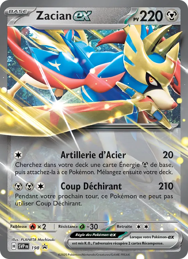 Carte Zacian-ex 198/225 – Promo SV