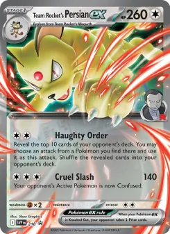 Carte Persian-ex de la Team Rocket 218/225 – SVP Black Star Promos