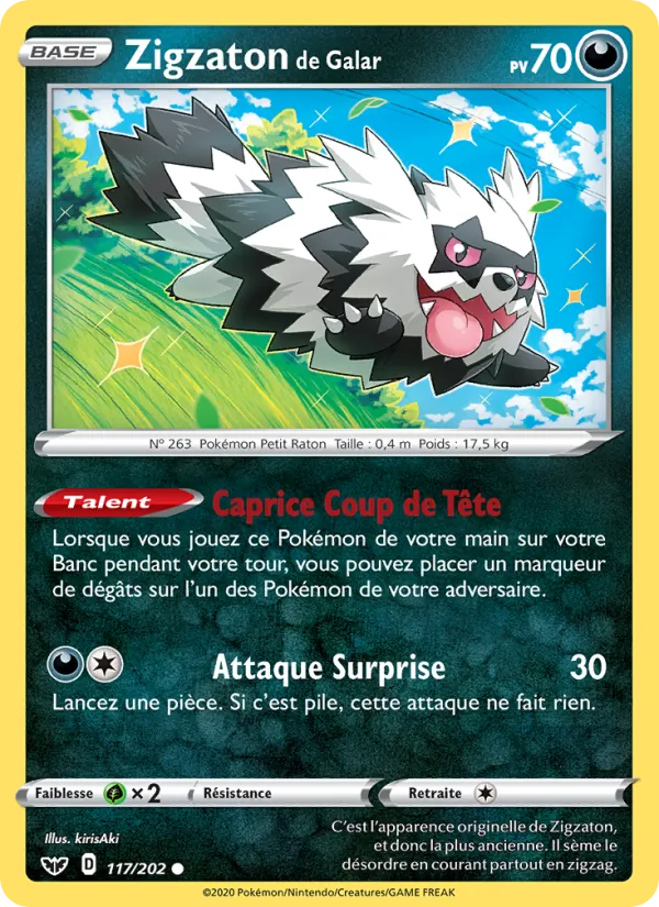 Carte Zigzaton de Galar 117/202 – Épée et Bouclier