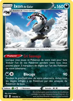 Carte Ixon de Galar 119/202 – Épée et Bouclier