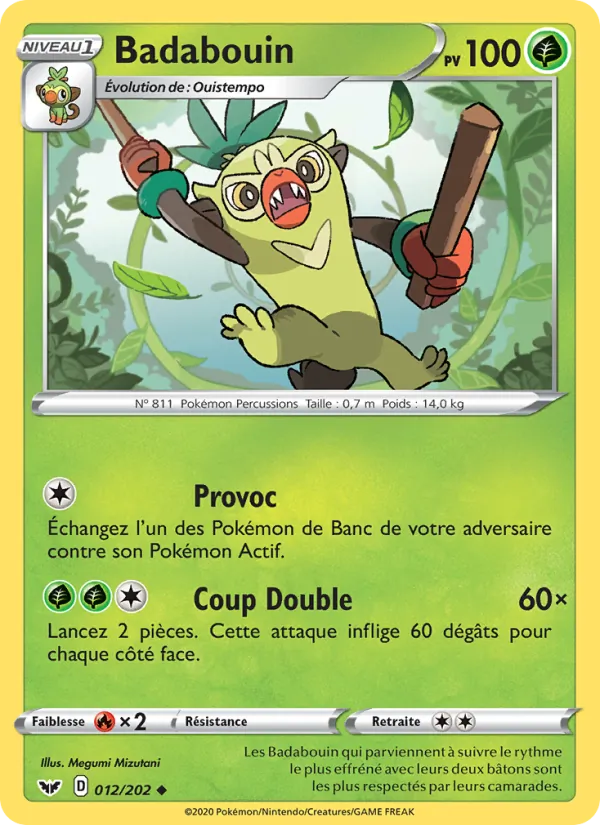 Carte Badabouin 12/202 – Épée et Bouclier