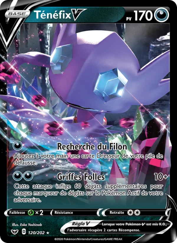 Carte Ténéfix V 120/202 – Épée et Bouclier