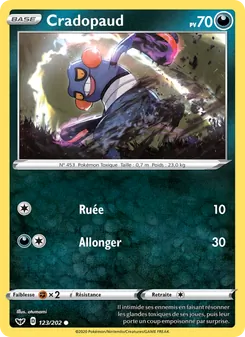 Carte Cradopaud 123/202 – Épée et Bouclier