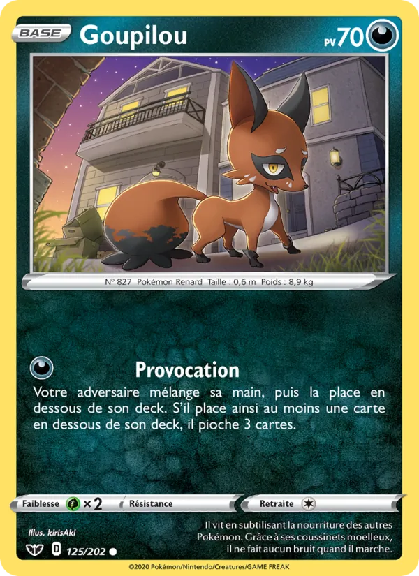 Carte Goupilou 125/202 – Épée et Bouclier