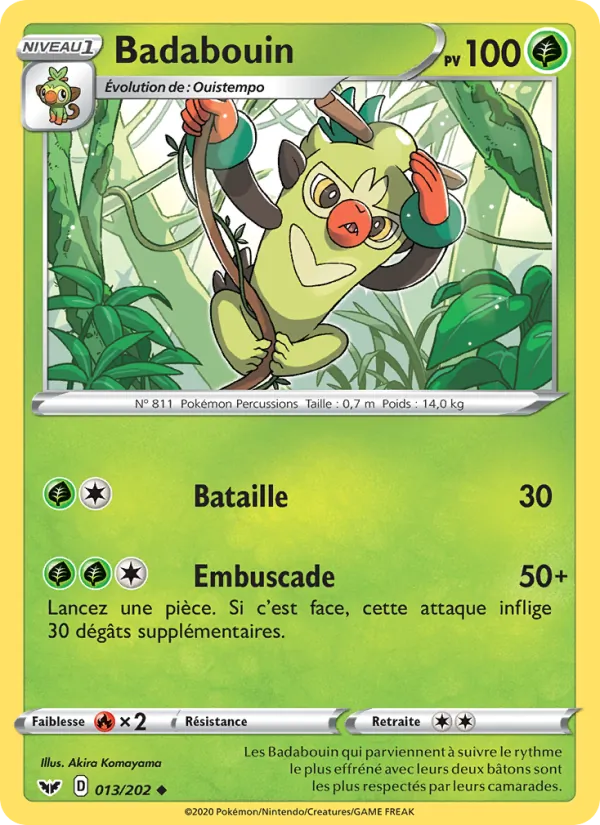 Carte Badabouin 13/202 – Épée et Bouclier