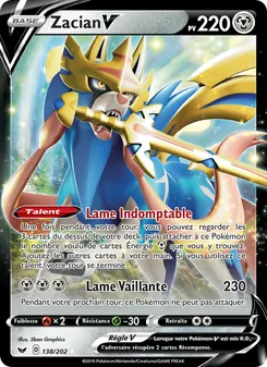Carte Zacian V 138/202 – Épée et Bouclier