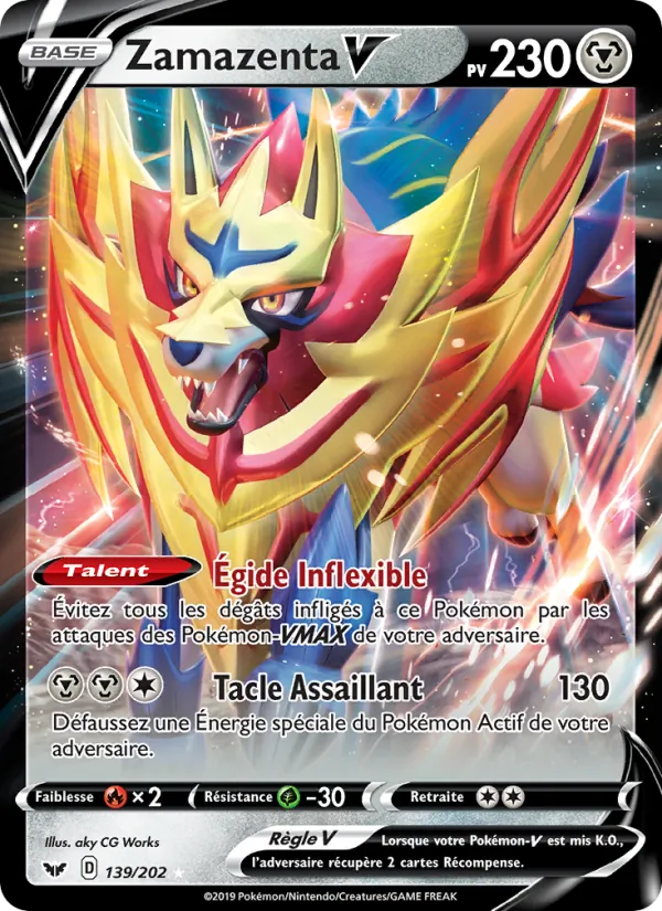Carte Zamazenta V 139/202 – Épée et Bouclier