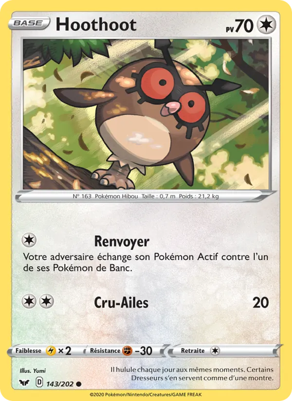 Carte Hoothoot 143/202 – Épée et Bouclier