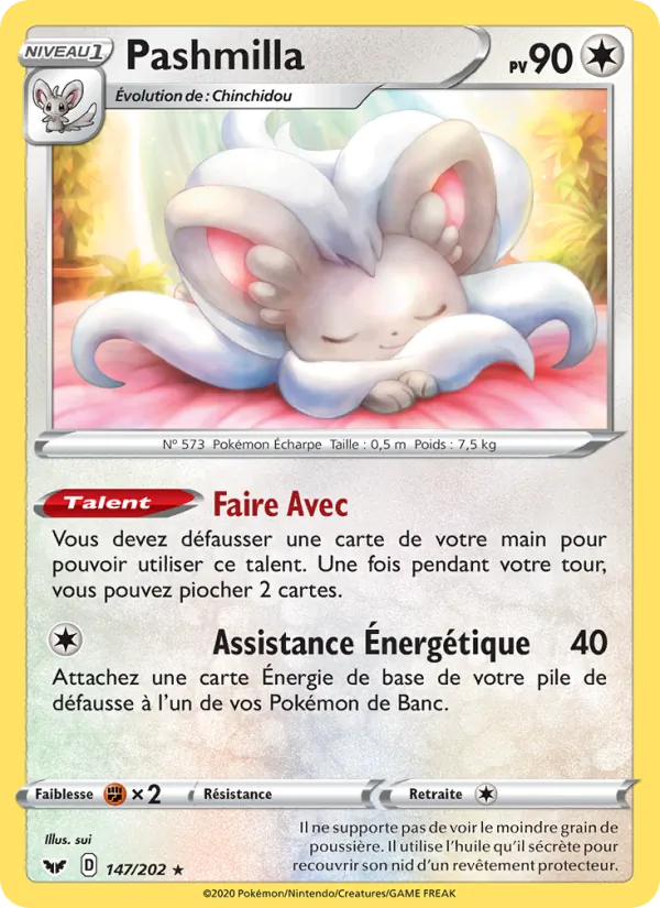 Carte Pashmilla 147/202 – Épée et Bouclier