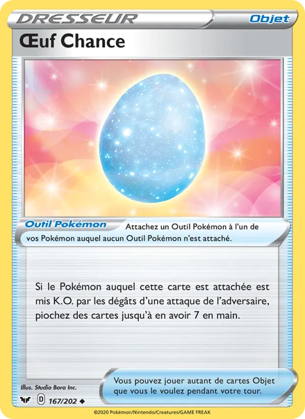 Carte Œuf Chance 167/202 – Épée et Bouclier