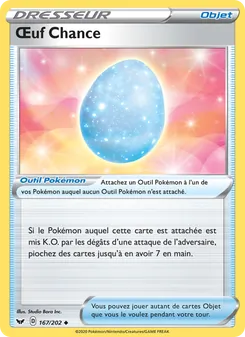 Carte Œuf Chance 167/202 – Épée et Bouclier