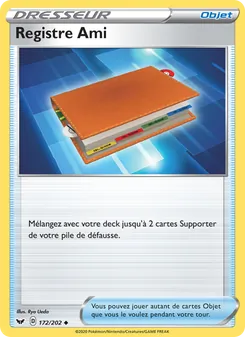 Carte Registre Ami 172/202 – Épée et Bouclier