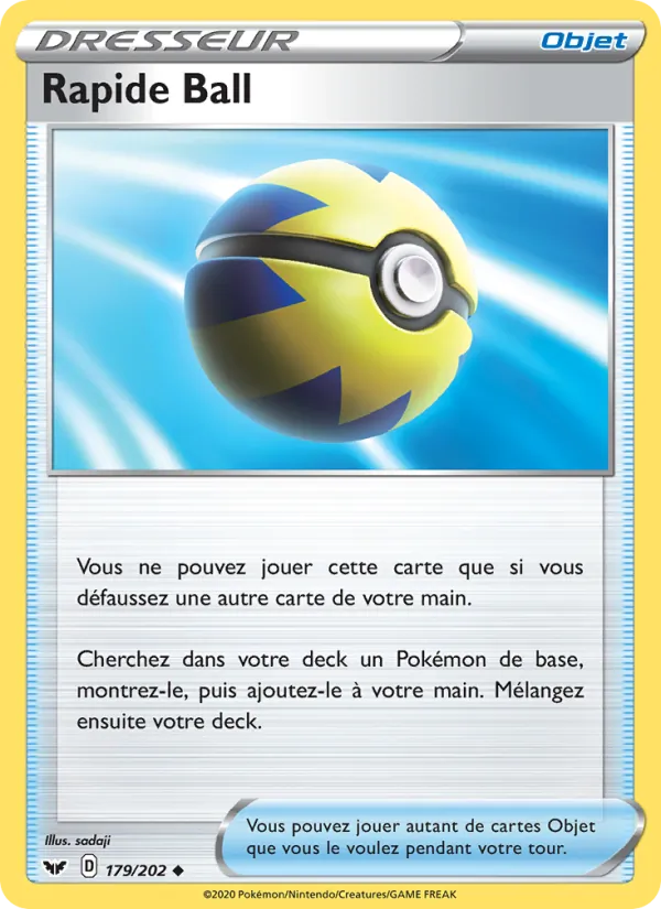 Carte Rapide Ball 179/202 – Épée et Bouclier