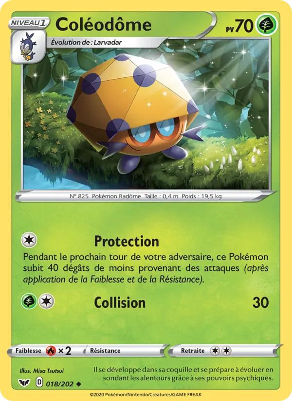 Carte Coléodôme 18/202 – Épée et Bouclier