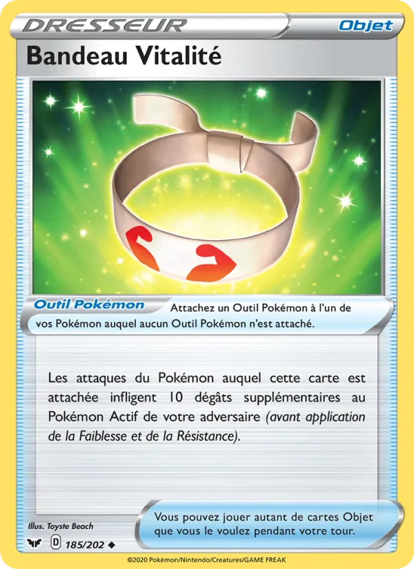 Carte Bandeau Vitalité 185/202 – Épée et Bouclier