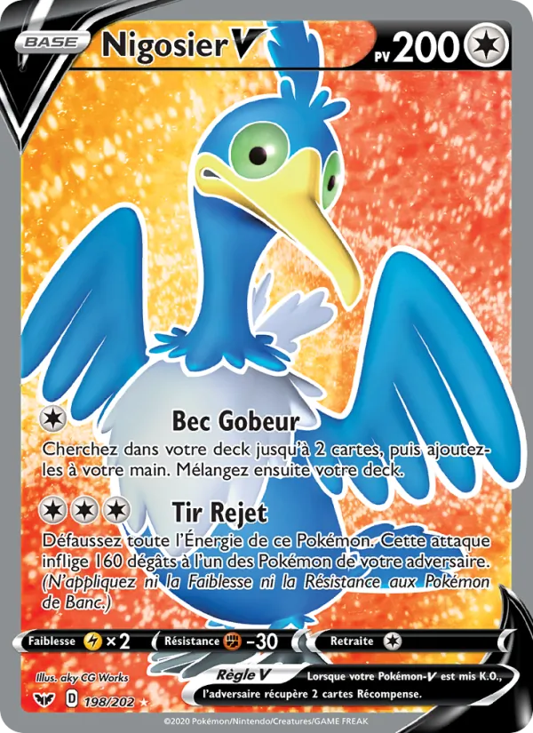 Carte Nigosier V 198/202 – Épée et Bouclier