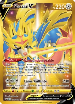 Carte Zacian V 211/202 – Épée et Bouclier