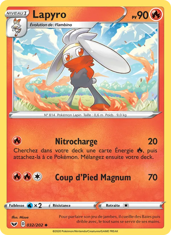 Carte Lapyro 32/202 – Épée et Bouclier