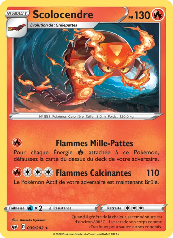 Carte Scolocendre 39/202 – Épée et Bouclier